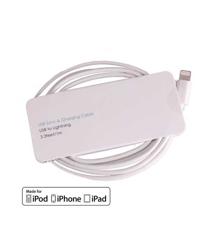 Câble Lightning blanc certifié Apple Made for iPhone (MFI)