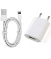 Pack blanc 2 en 1 MFI cable lightning + chargeur secteur agréé CE