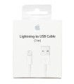 CABLE LIGHTNING USB BLANC 1m  D'ORIGINE APPLE EN BOITE BLISTER POUR IPHONE