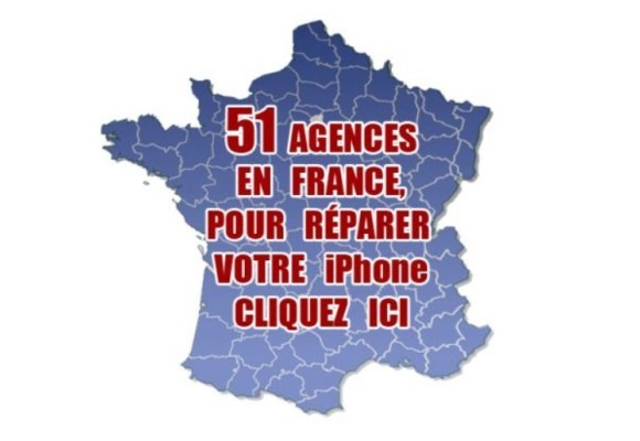 Centres de réparation iPhone 3/4/5/6/6+  en France tel 01.45.26.82.07